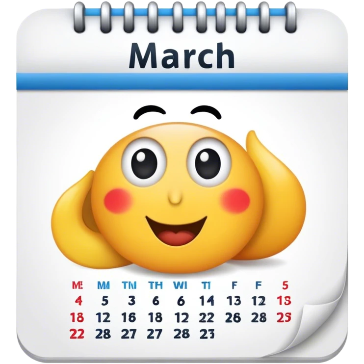 March 8 Calendar emoji