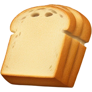 A single slice of bread without a face emoji
