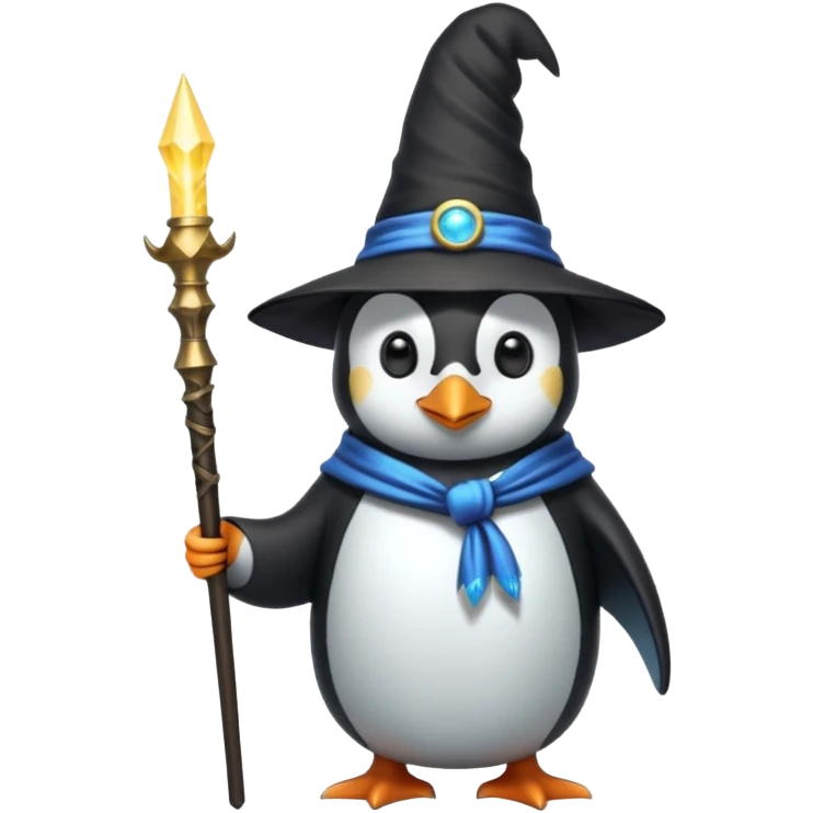 Penguin Wizard emoji