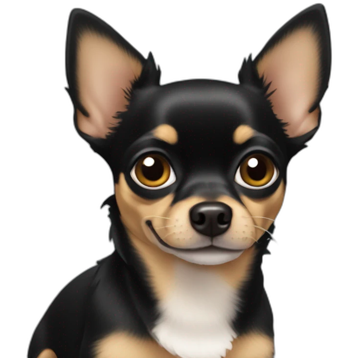 black chihuahua tan ears emoji