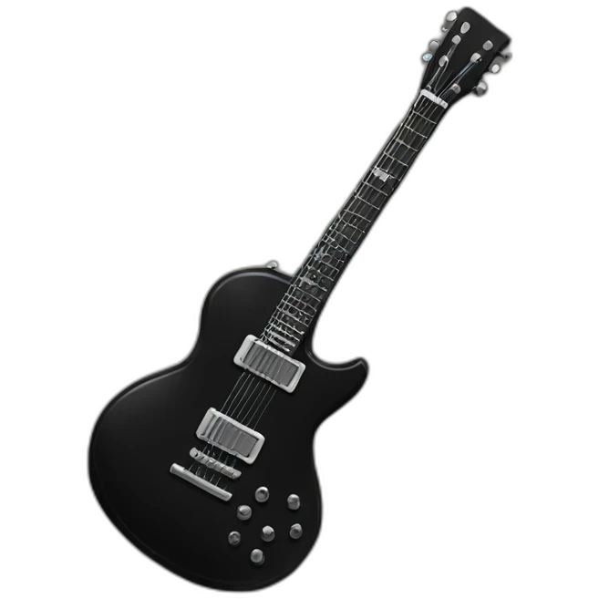 Black guitar  emoji