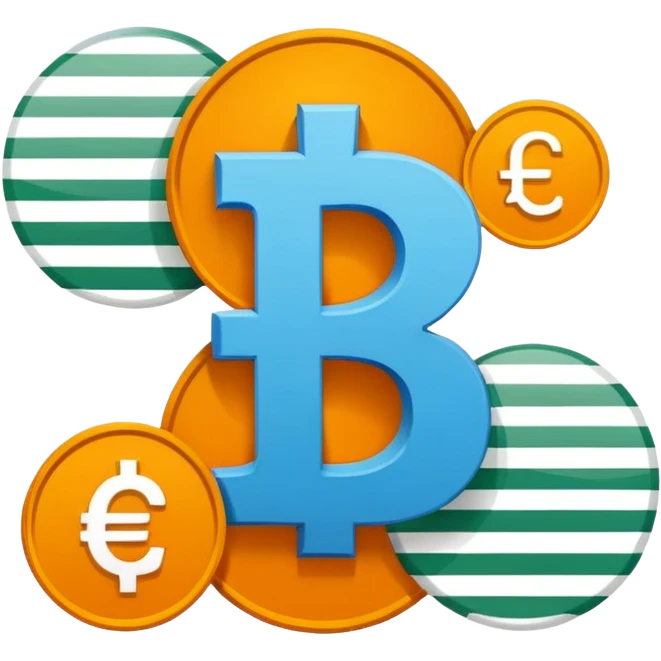 "Create a small emoji-style fintech icon showing a blue 'e' combined with an Indian Rupee symbol featuring saffron and green stripes, flat vector style, clean and modern UI icon." emoji