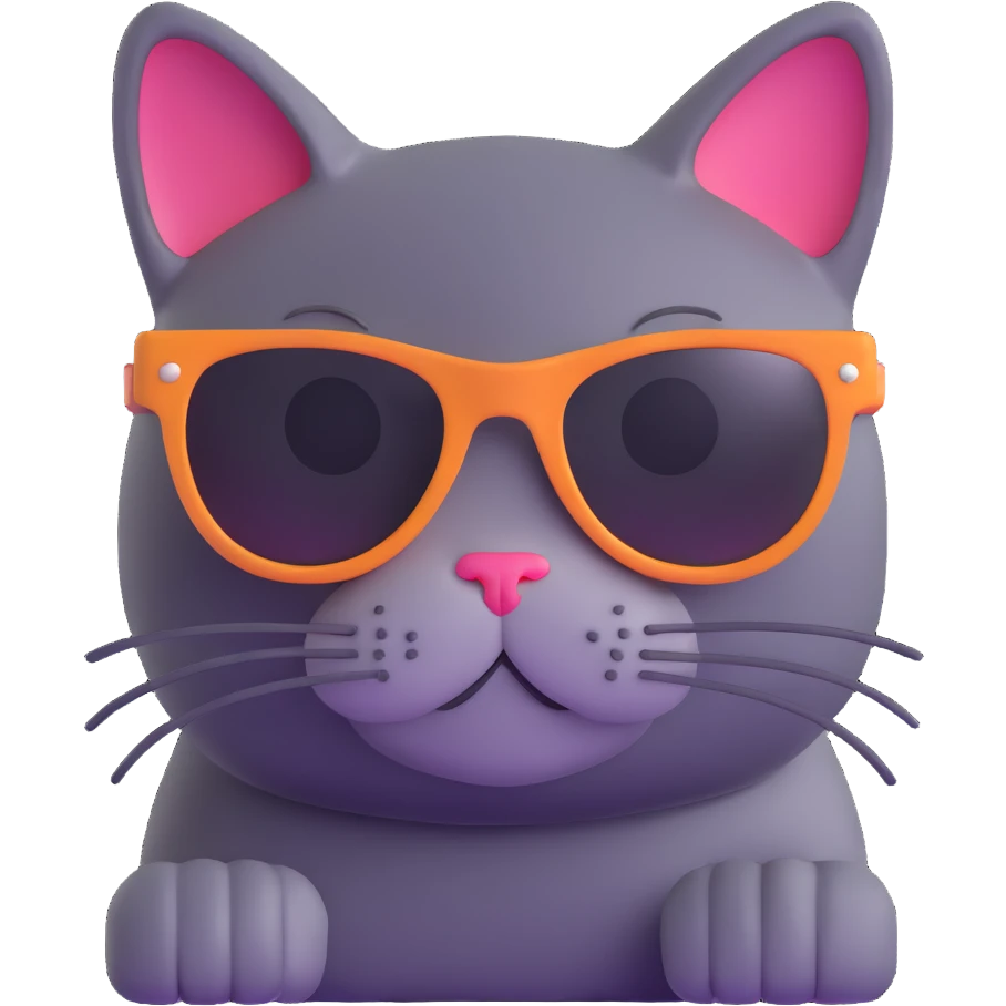 cat wearing sunglasses emoji