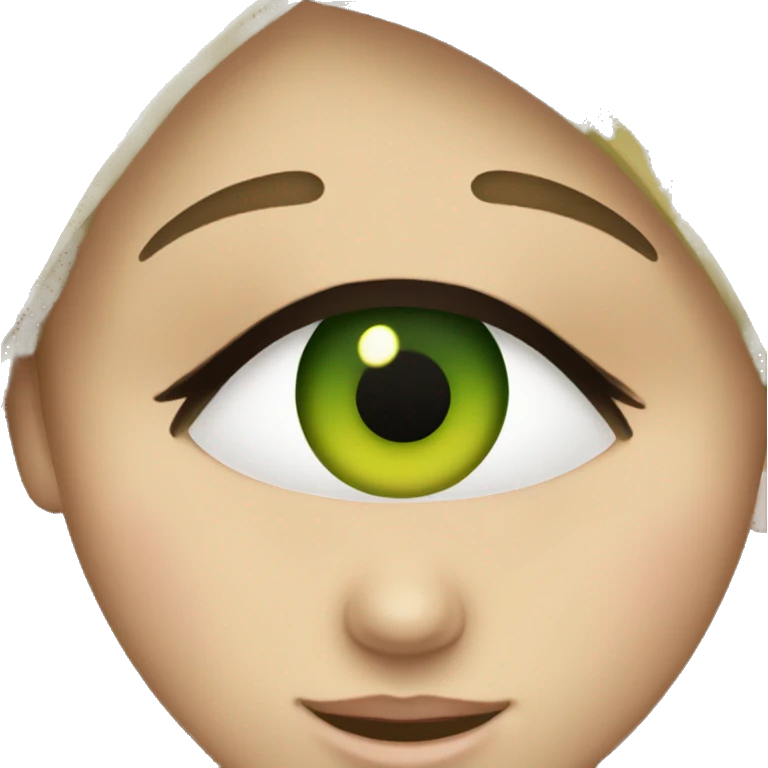 dark blonde haired girl with green eyes  emoji