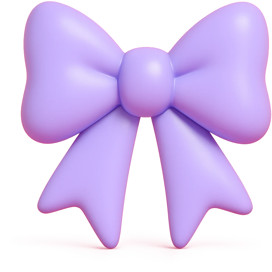 Purple gothic bow emoji