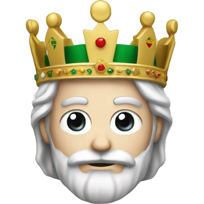 white king with crown and iran flag  emoji