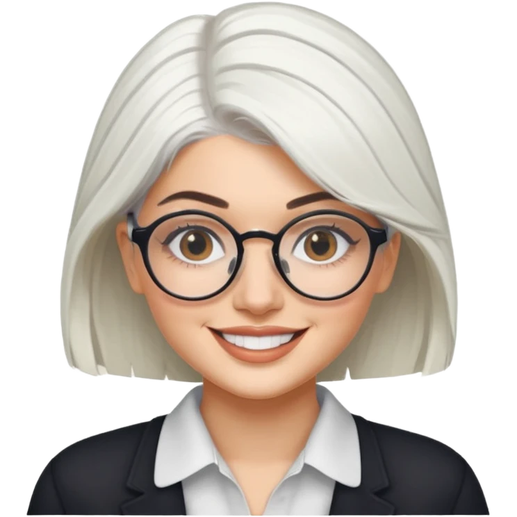 kylie jenner with white hair and glasses emoji