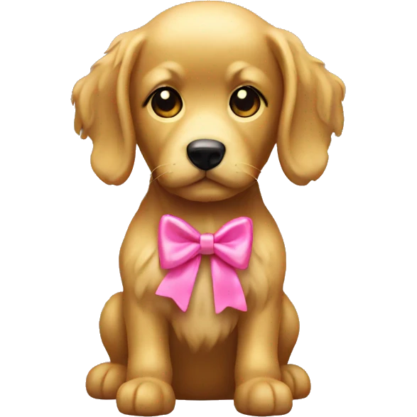 golden with pink bow  emoji