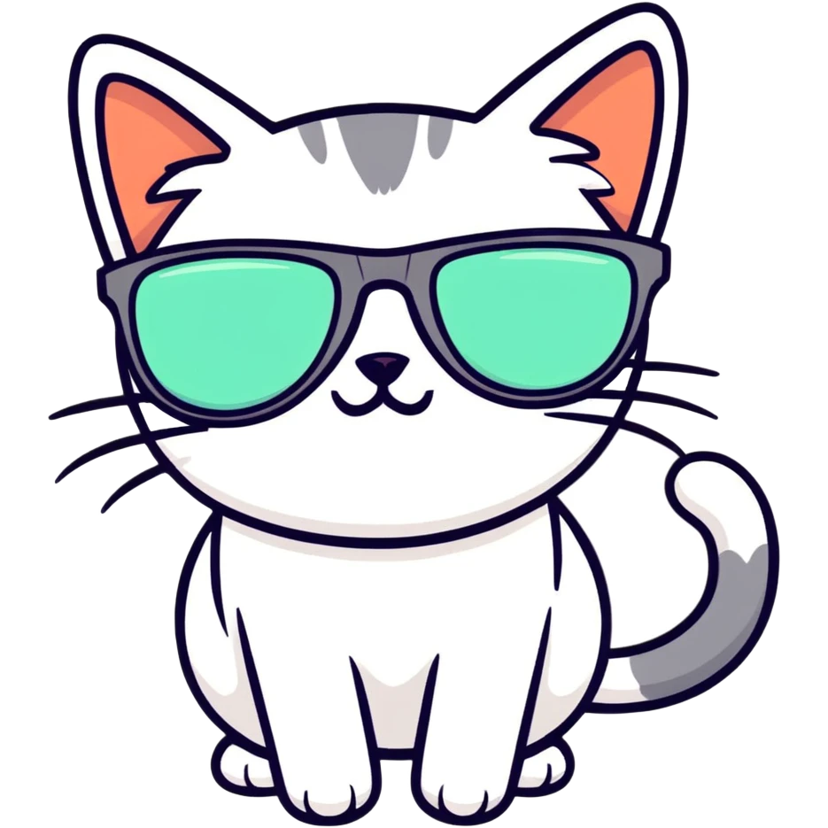 Cat with sunglasses emoji