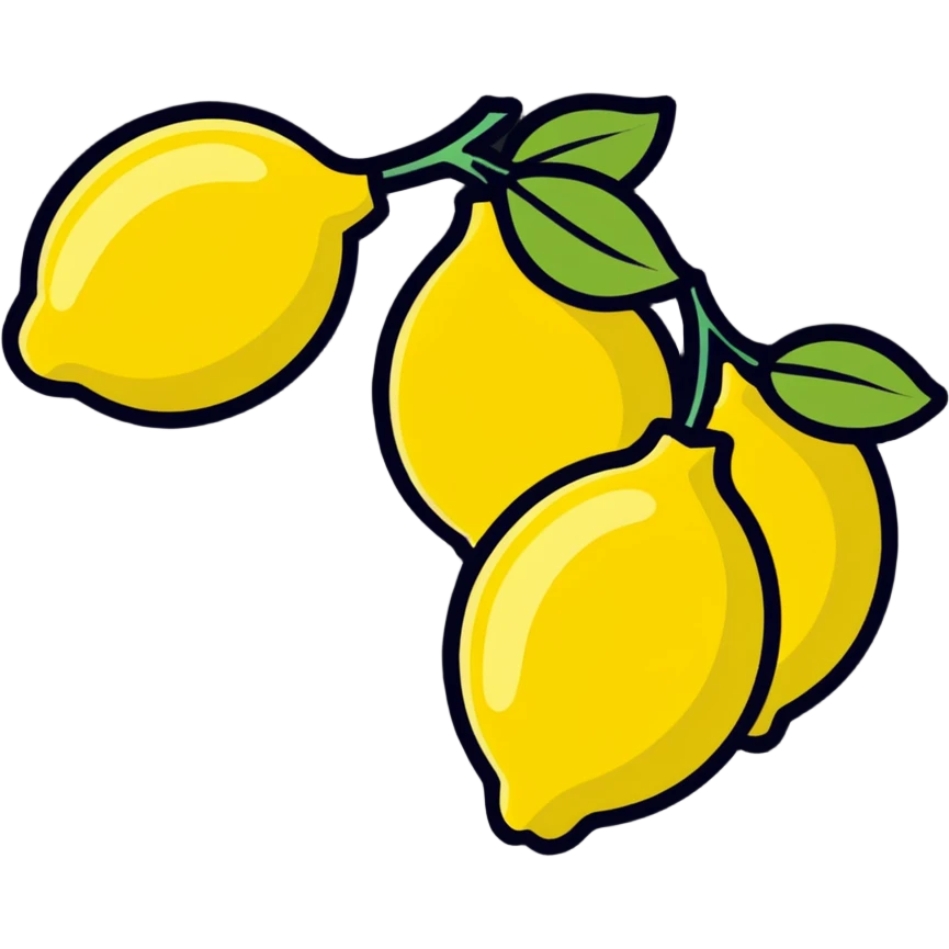lemon fruit sticker emoji