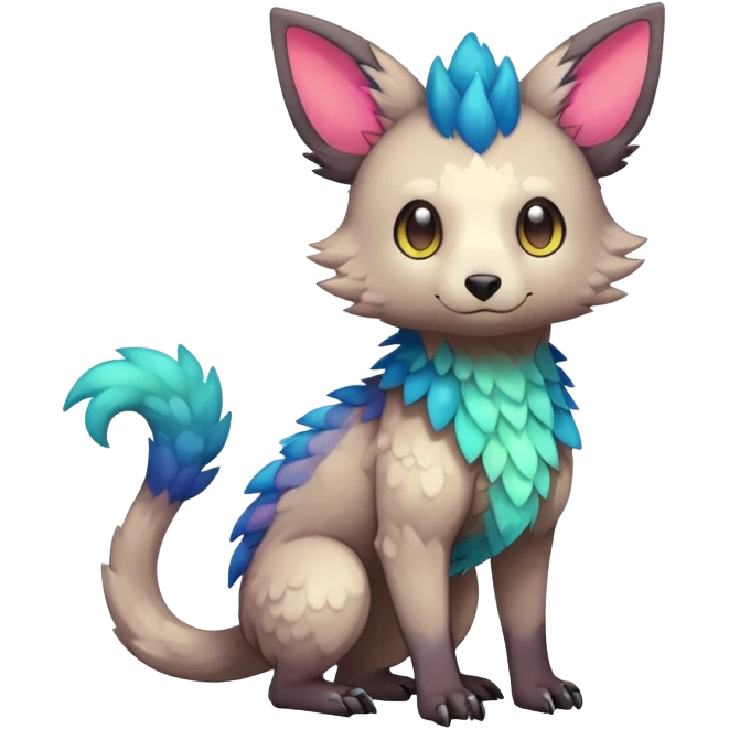  Colorful Kawaii Trico FurSona Fakemon Full Body emoji