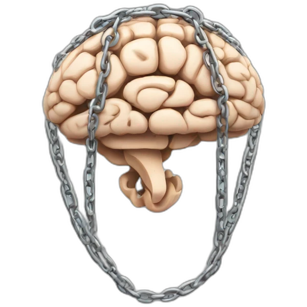 chained brain emoji