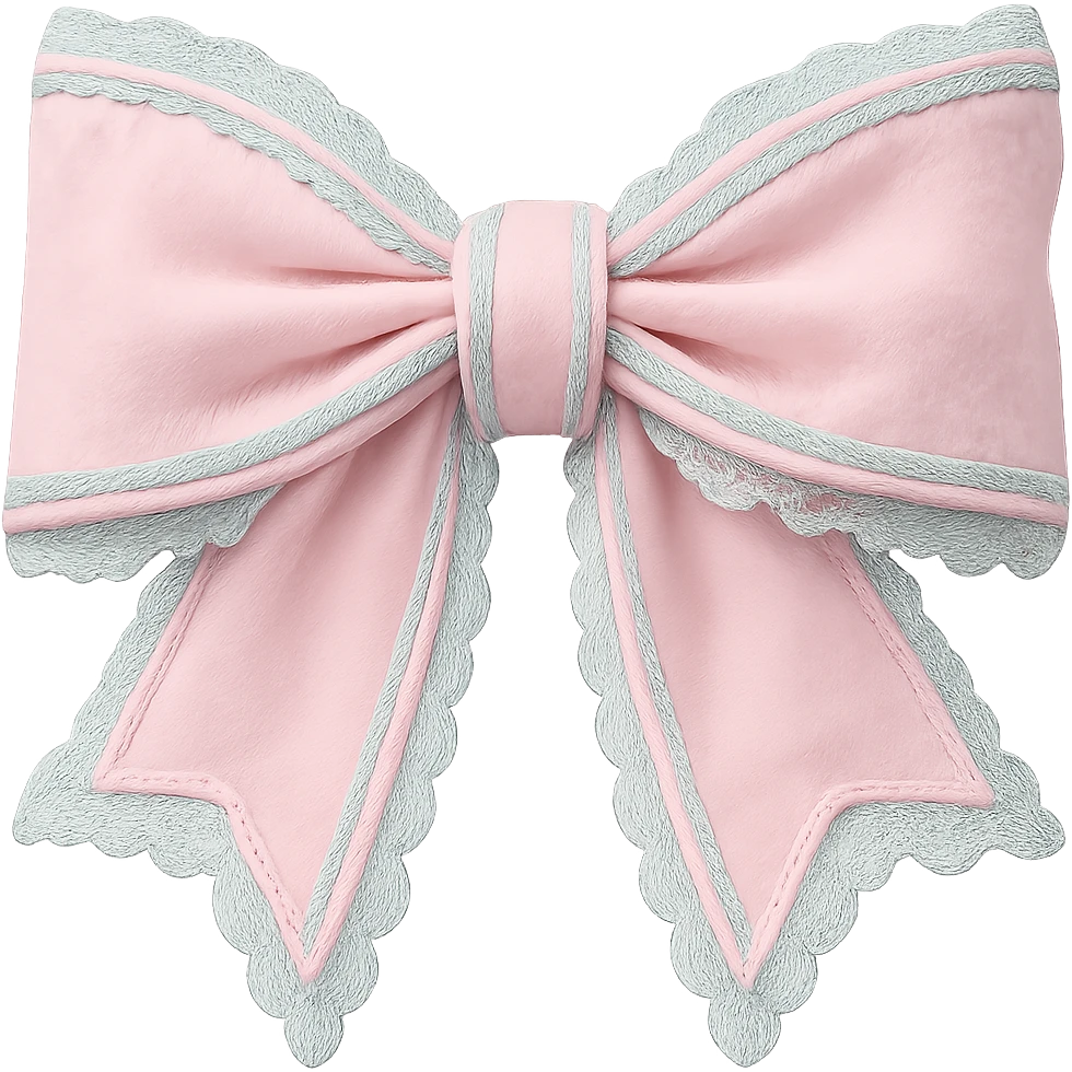 Make the gothic bow and accessories pastel colored, keep lace and velvet details, photorealistic style, keep background transparent. emoji