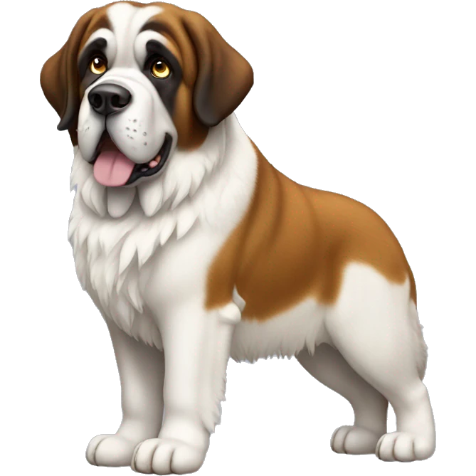 st bernard dog, full body,side view emoji