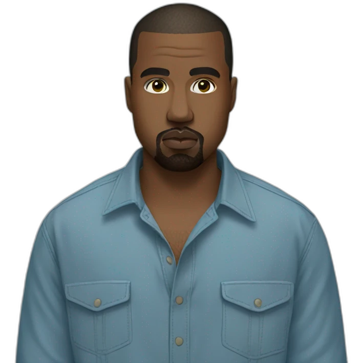 kanye west blue shirt emoji