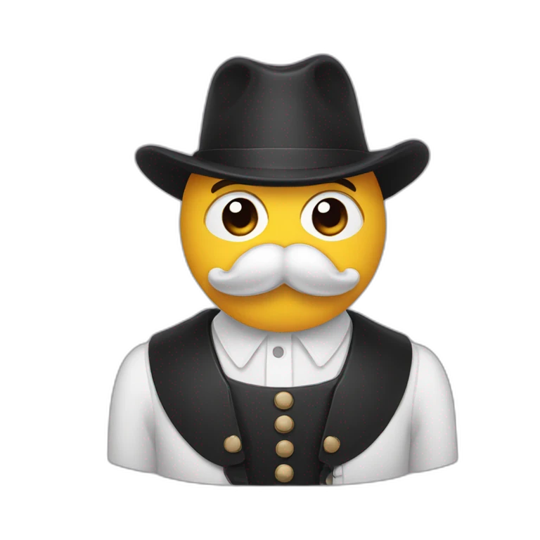pigouin avec une moustache emoji
