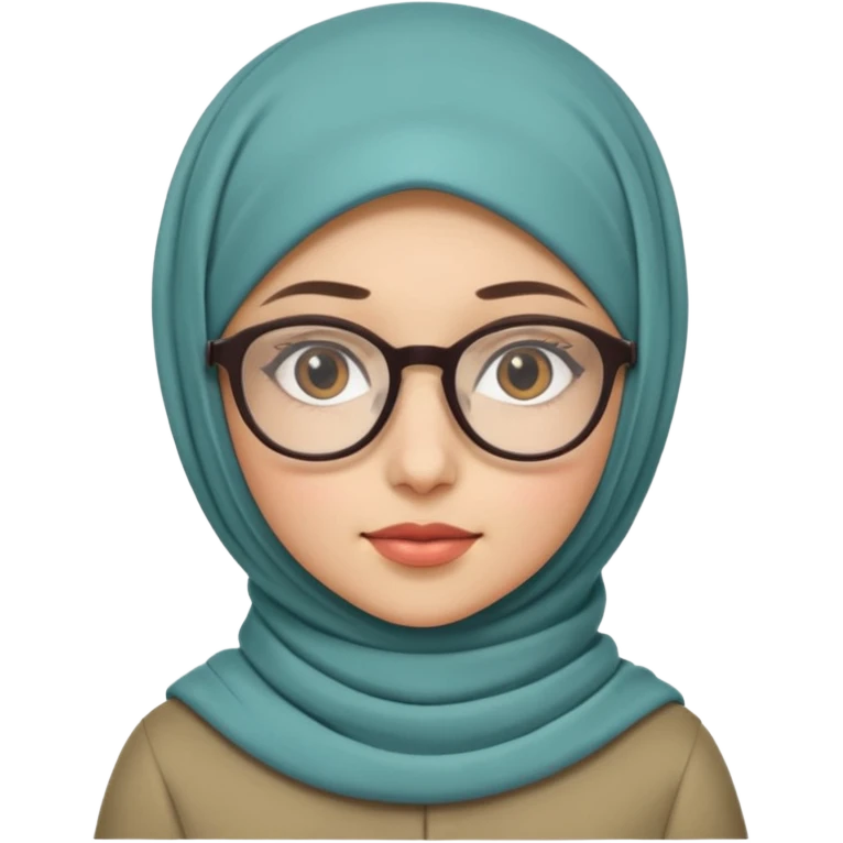 Chica con hijab y gafas emoji