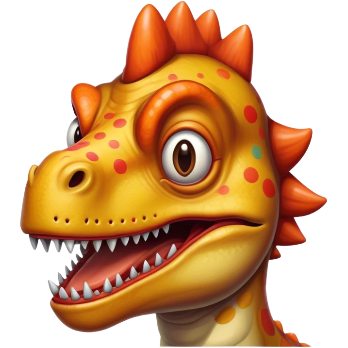 face clown dinosaur emoji