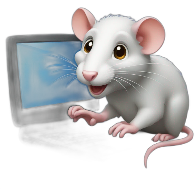 rat playing pc emoji
