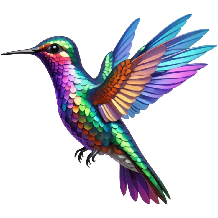 Hyperrealism, 3d rendering, vibrant, still life, hummingbird  emoji