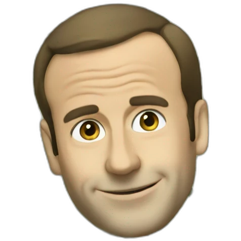Macron with money emoji