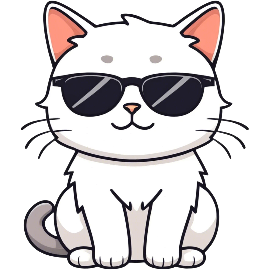 Cat with sunglasses emoji