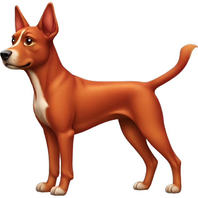 solid red dog with pointed ears emoji
