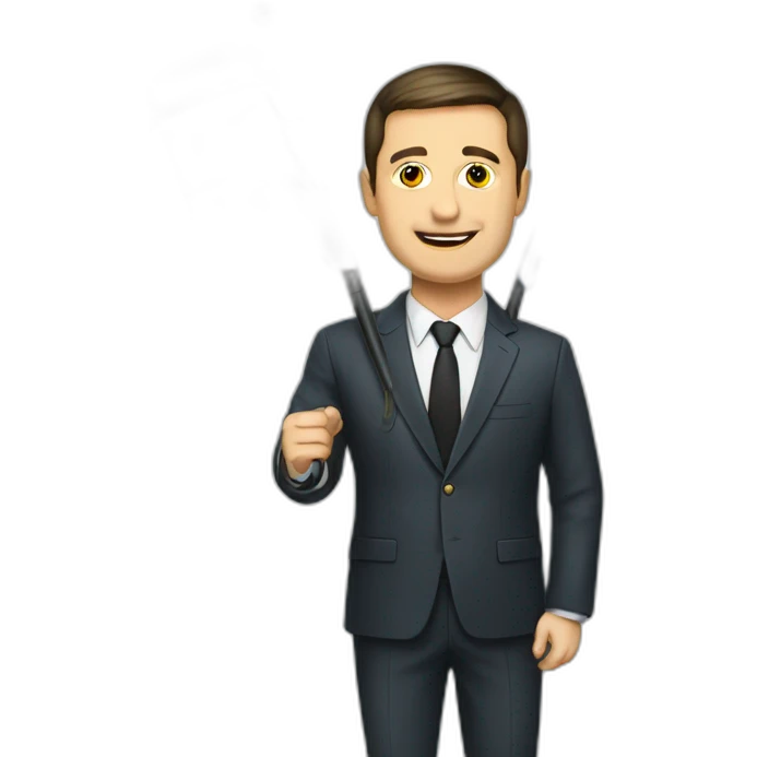 zelensky with russian flag emoji