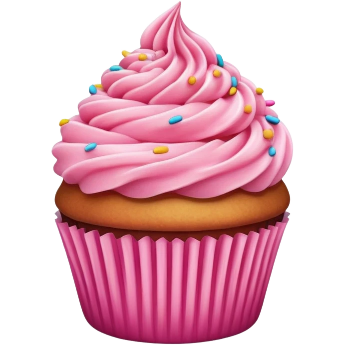 cupcake with pink icing emoji