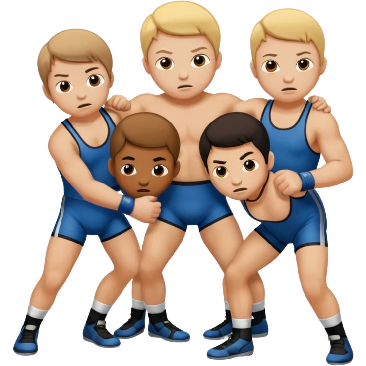 élèves quicoopèrent en faisant su sportde lutte emoji