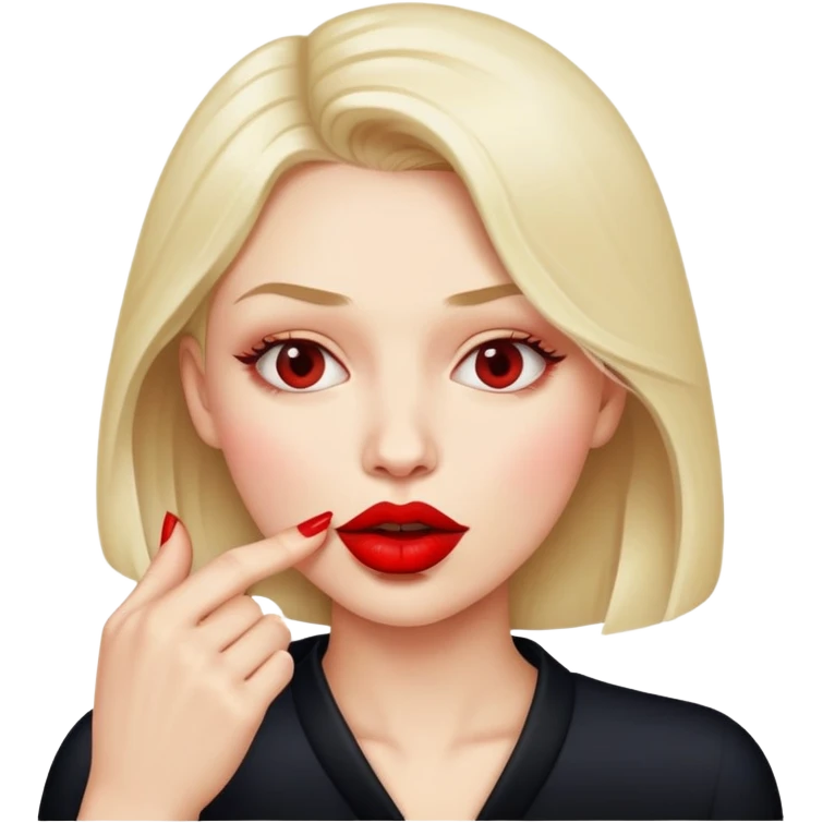 Sexy biting finger  emoji