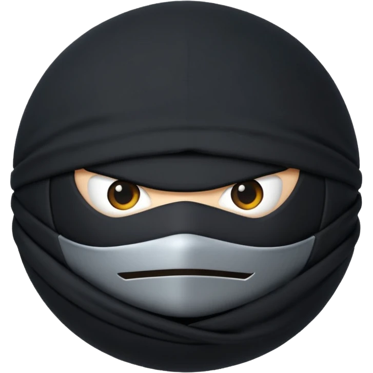 Black fabric Limbless ninja/robber ball sphere! It’s rollable emoji