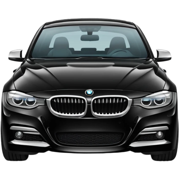 Une bmw serie 3 noir emoji