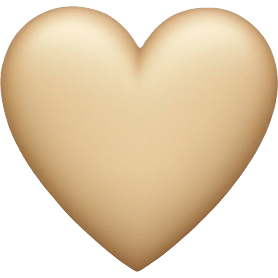 Beige heart emoji