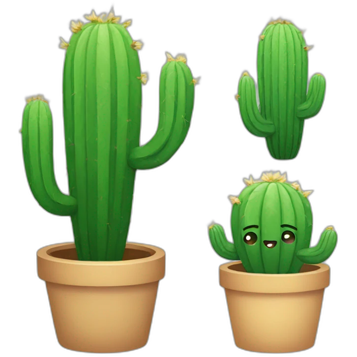 Powerpuff cactus emoji