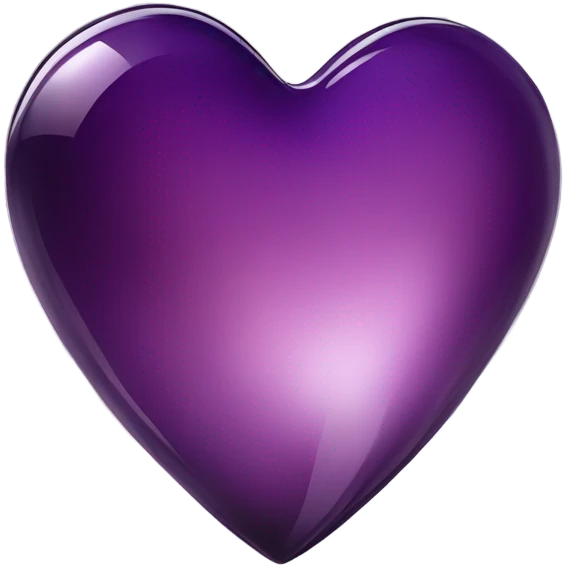 glass dark purple heart  emoji
