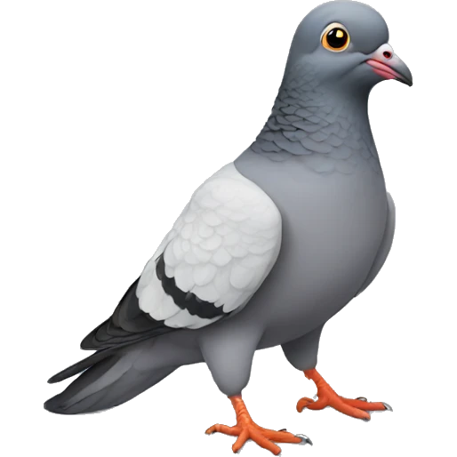 pigeon without eyes emoji