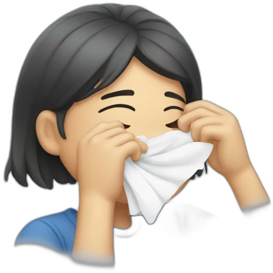 person wipes sweat from their face emoji