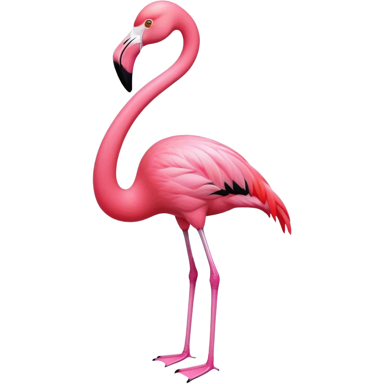 Black flamingo with pink legs emoji