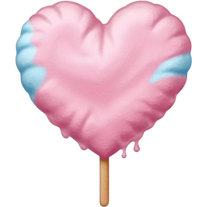 Cotton Candy, Heart-Shaped Cotton Candy – soft pink heart form with sparkle  emoji