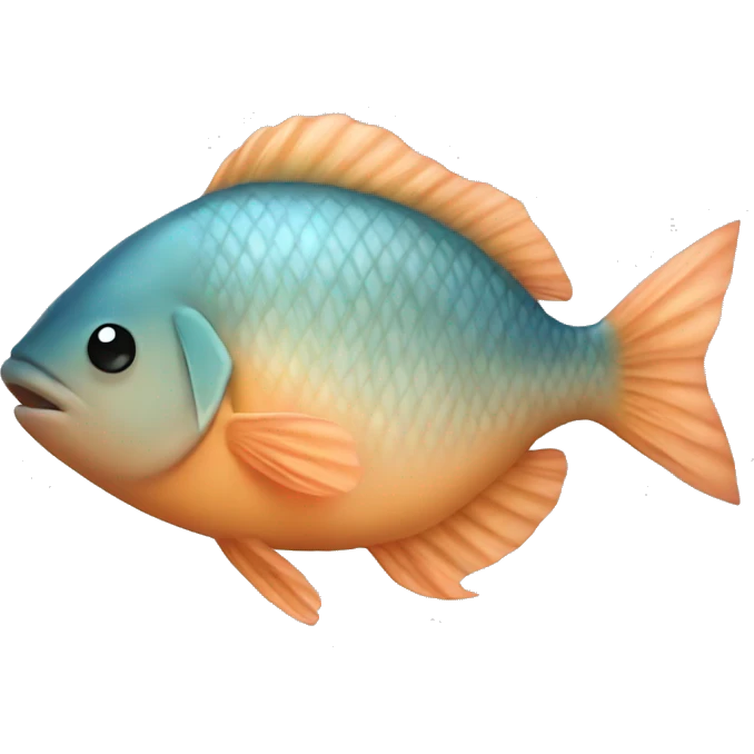 a fish with a peach bottom emoji