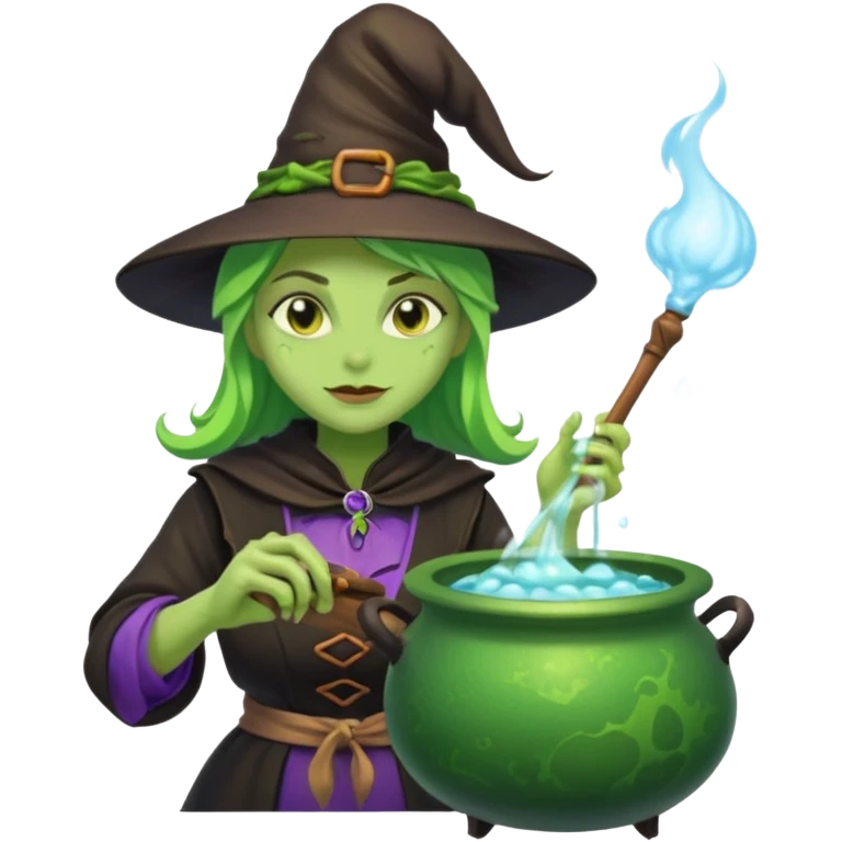 green witch cooking potion emoji