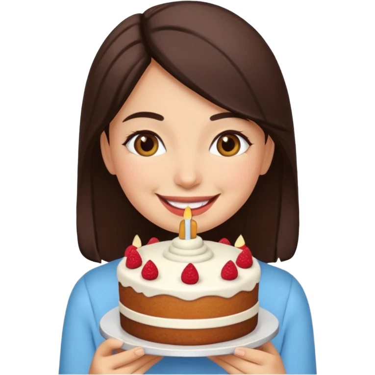 Komal eating cake emoji