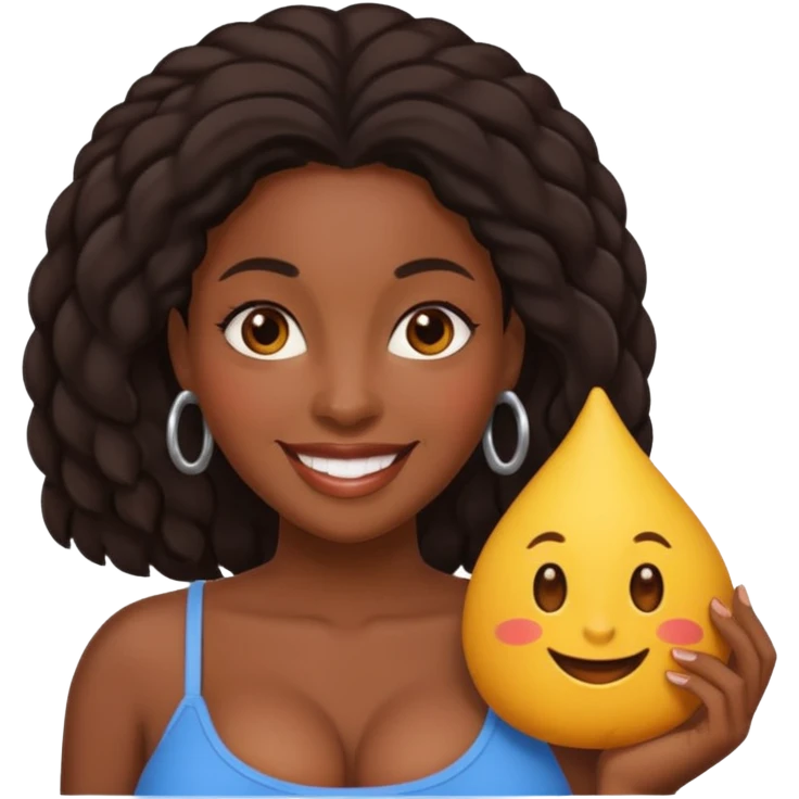 Woman black with big titties emoji