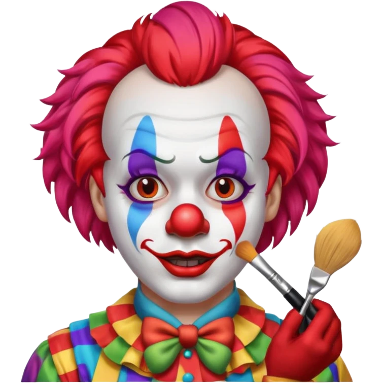 Clown doing make up emoji