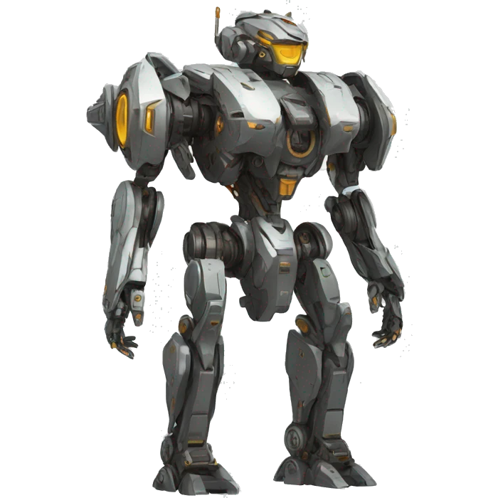 Futuristic mechanical lombax-mecha full body emoji