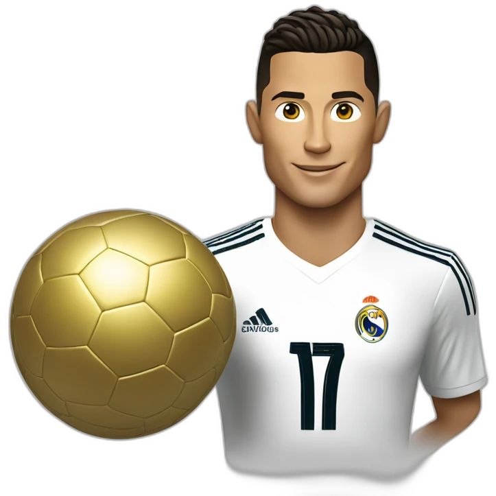 Cr7 avec le ballon d’or emoji
