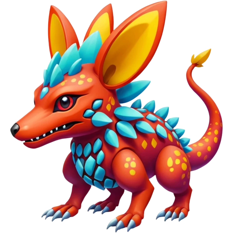  exotic colorful Protogen-Fakémon-Pokémon-Vernid-creature emoji