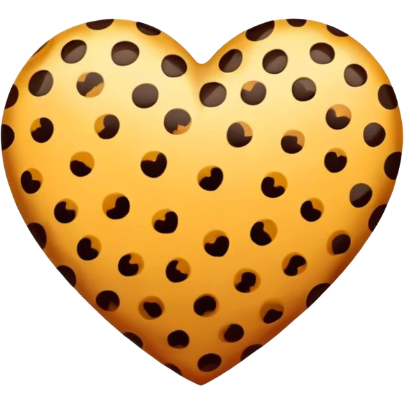 Cheetah print heart emoji