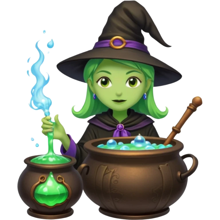 green witch cooking potion emoji